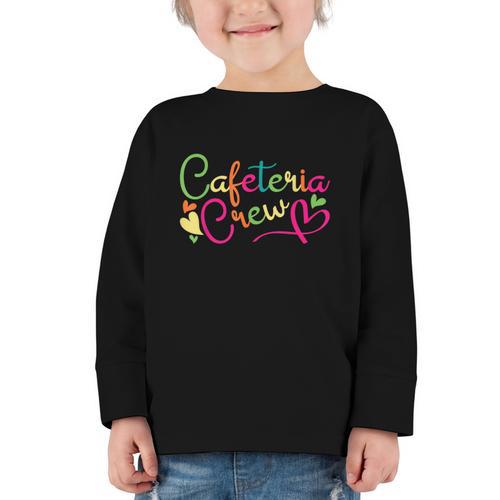 Cafeteria Crew Back To School Lunch Lady Worker Squad Graphic Toddler Long Sleeve Tee - Savourry