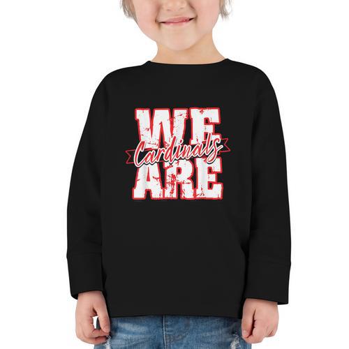 We Are Cardinals Back To School Spirit R Graphic Toddler Long Sleeve Tee - Savourry