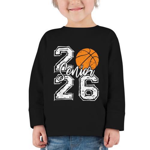 Class Of 2026 Basketball Senior 2026 Back To School Graphic Toddler Long Sleeve Tee - Savourry