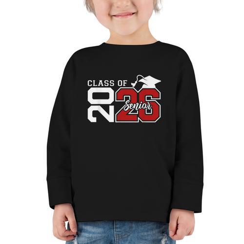 Class Of 2026 Senior 2026 Back To School Men Women Graphic Toddler Long Sleeve Tee - Savourry