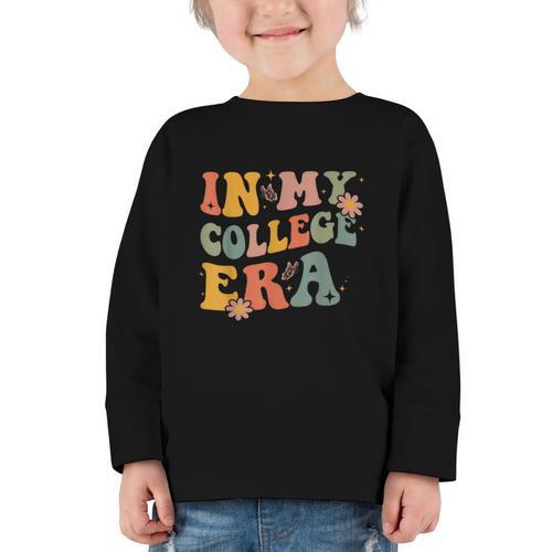 In My College Era First Day Of University Back To School Graphic Toddler Long Sleeve Tee - Savourry