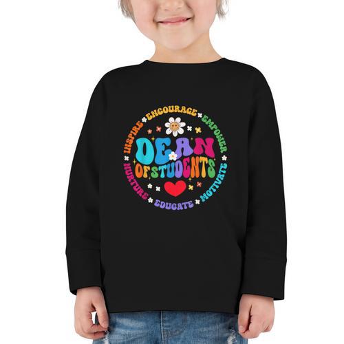Dean Of Students Appreciation Week Back To School Graphic Toddler Long Sleeve Tee - Savourry