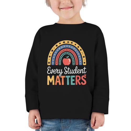 Every Student Matters Paraprofessional Back To School Graphic Toddler Long Sleeve Tee - Savourry