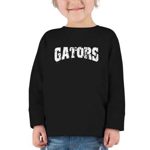 Gators Back To School Spirit Graphic Toddler Long Sleeve Tee - Savourry