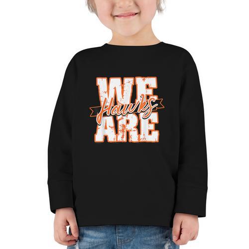 We Are Hawks Back To School Spirit O Graphic Toddler Long Sleeve Tee - Savourry