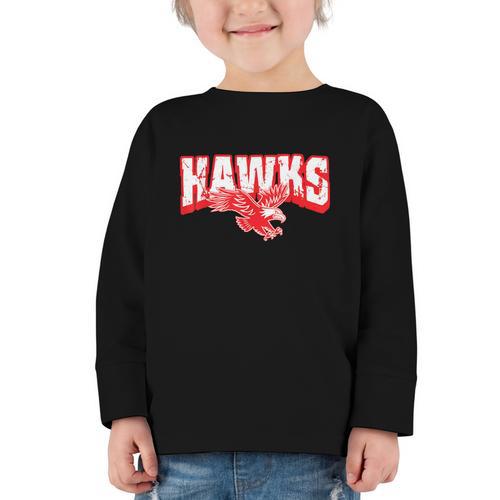 Hawks Back To School Spirit R Graphic Toddler Long Sleeve Tee - Savourry
