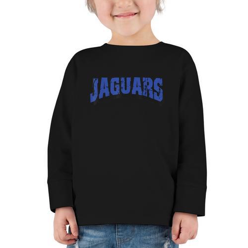 Jaguars Back To School Spirit B Graphic Toddler Long Sleeve Tee - Savourry