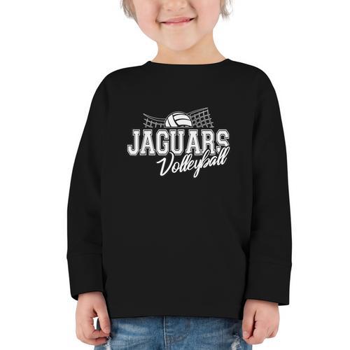 Jaguars Volleyball Back To School Spirit Graphic Toddler Long Sleeve Tee - Savourry