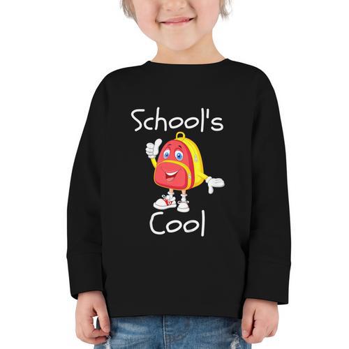 Kids School's Cool Saying Back To School For Kids Graphic Toddler Long Sleeve Tee - Savourry