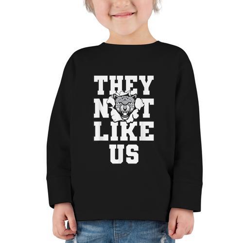 Not Like Jaguars Back To School Spirit Graphic Toddler Long Sleeve Tee - Savourry