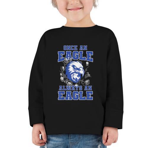 Once An Eagle Always An Eagle Back To School Spirit B Graphic Toddler Long Sleeve Tee - Savourry