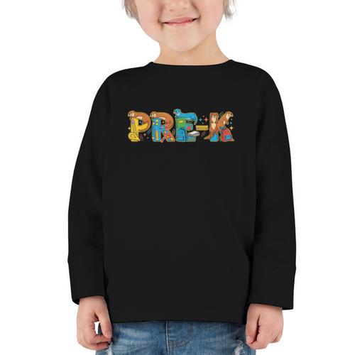 Otter Pre K Back To School Kids Boys Girls Graphic Toddler Long Sleeve Tee - Savourry