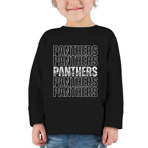 Panthers Mascot Back To School Spirit Sports Team Men Women Graphic Toddler Long Sleeve Tee - Savourry