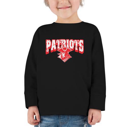 Patriots Back To School Spirit R Graphic Toddler Long Sleeve Tee - Savourry