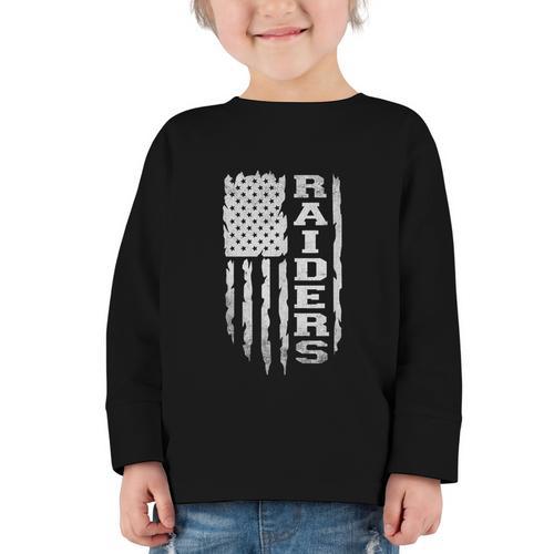 Retro Raiders Back To School Team Spirit For Men Women Kids Graphic Toddler Long Sleeve Tee - Savourry