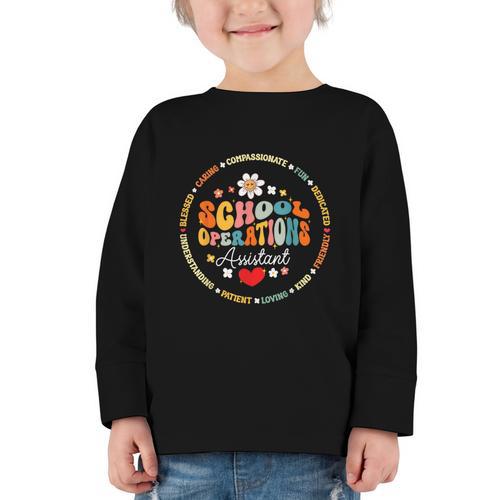 School Operations Assistant Back To School Appreciation Week Graphic Toddler Long Sleeve Tee - Savourry