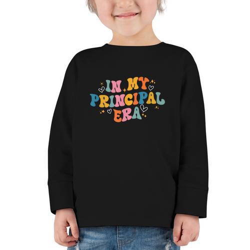 School Principal Back To School In My Principal Era Graphic Toddler Long Sleeve Tee - Savourry