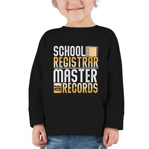 School Registrar Appreciation Back To School Registrar Graphic Toddler Long Sleeve Tee - Savourry