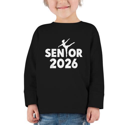 Senior 2026 Dance Team Class Of 2026 Graduate Back To School Graphic Toddler Long Sleeve Tee - Savourry