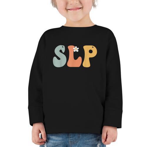 SLP Groovy Women Appreciation Day Hello Back To School Graphic Toddler Long Sleeve Tee - Savourry