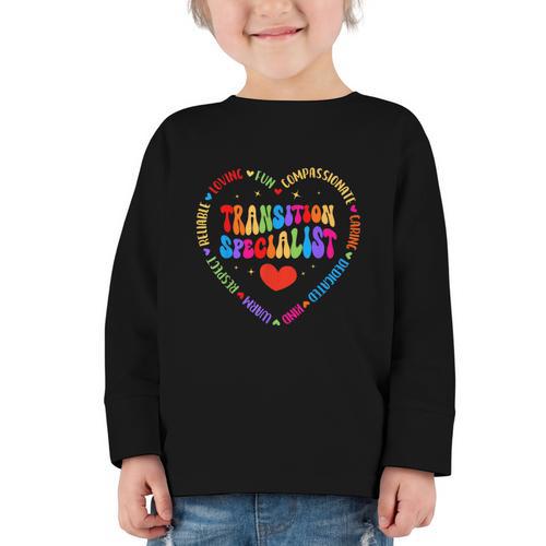 Transition Specialist Appreciation Week Back To School Graphic Toddler Long Sleeve Tee - Savourry