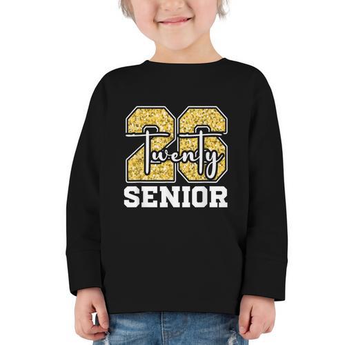 Twenty 2026 Class Of 26 Seniors Back To School Graduation Graphic Toddler Long Sleeve Tee - Savourry