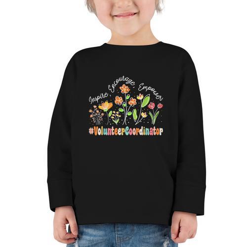 Volunteer Coordinator Appreciation Week Back To School Graphic Toddler Long Sleeve Tee - Savourry