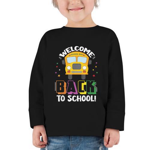 Welcome Back To School Bus Driver First Day Of School Graphic Toddler Long Sleeve Tee - Savourry