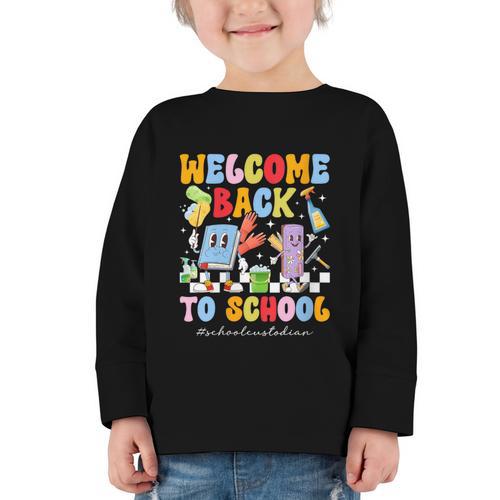 Women's Back To School Custodian First Day Of School Custodian Graphic Toddler Long Sleeve Tee - Savourry