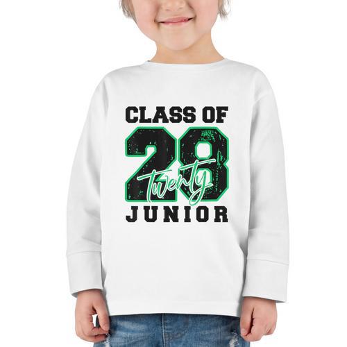 Class Of 2028 Junior High School Back To School 11th Grade Graphic Toddler Long Sleeve Tee - Savourry