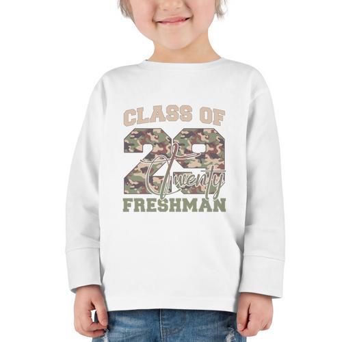 Class Of 2029 Freshman High School Back To School 9th Grade Performance Graphic Toddler Long Sleeve Tee - Savourry