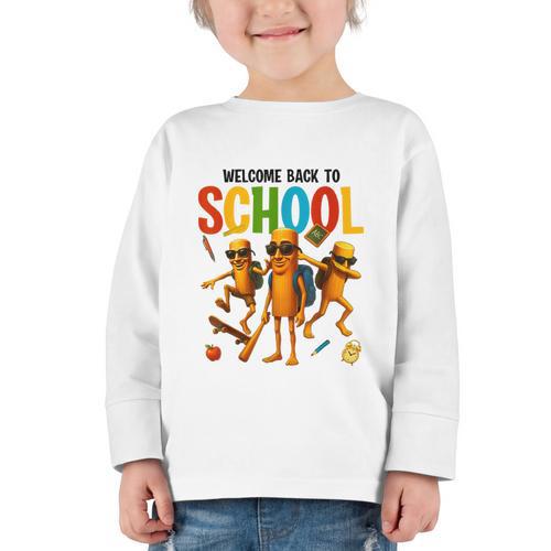 Tung Tung Sahur Back To School Brainrot Meme Boys Girls Kid Graphic Toddler Long Sleeve Tee - Savourry