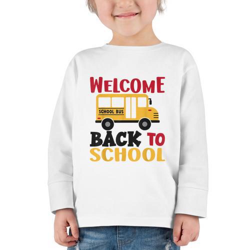 Welcome Back To School For Bus Drivers First Day Of School Graphic Toddler Long Sleeve Tee - Savourry