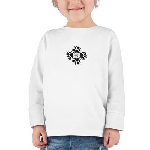 Wildcats Flower Sports Fan Team Spirit Mascot Back To School Graphic Toddler Long Sleeve Tee - Savourry