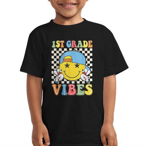 1st Grade Vibes Kids Back To School Class First Grade Boys Graphic Kid T-Shirt - Savourry