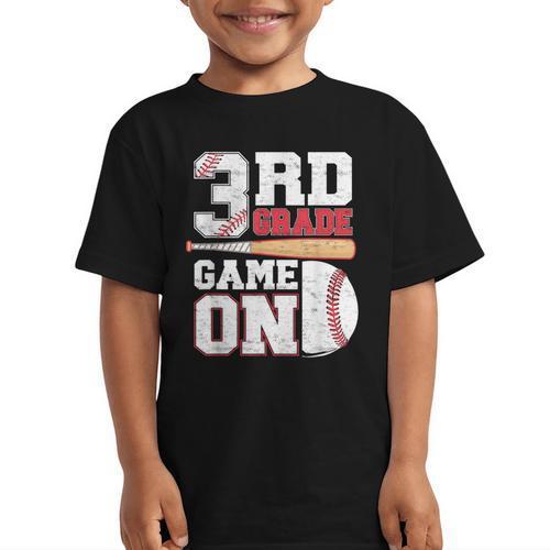 3rd Grade Game On Back To School Baseball Boy Third Grade Graphic Kid T-Shirt - Savourry