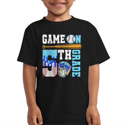 5th Grade Back To School Baseball Drip Ice Cream Game On Graphic Kid T-Shirt - Savourry