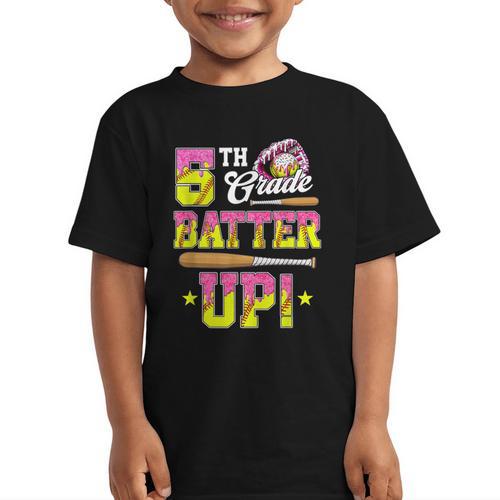 5th Grade Butter Up Softball Ice Cream Drip Back To School Graphic Kid T-Shirt - Savourry