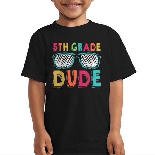 5th Grade Dude Back To School Fifth Grade Student Graphic Kid T-Shirt - Savourry