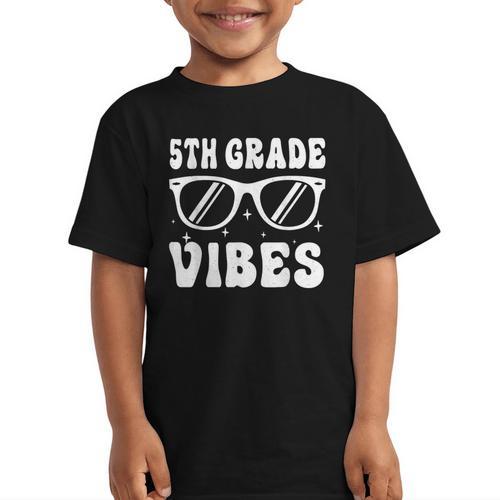 5th Grade Vibes Back To School Graduation Fifth Grade Graphic Kid T-Shirt - Savourry