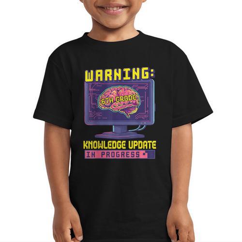 6th Grade Back To School Sixth Grade Smart Boys Computer Graphic Kid T-Shirt - Savourry