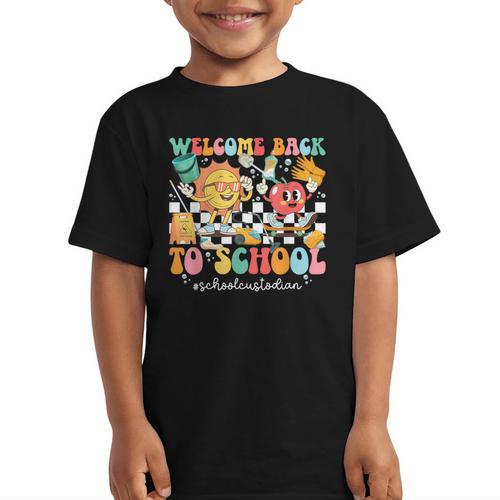 Back To School Custodian First Day Of School Custodian Graphic Kid T-Shirt - Savourry