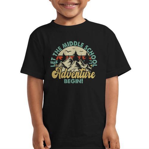Back To School Let The Middle School Adventure Begin Graphic Kid T-Shirt - Savourry