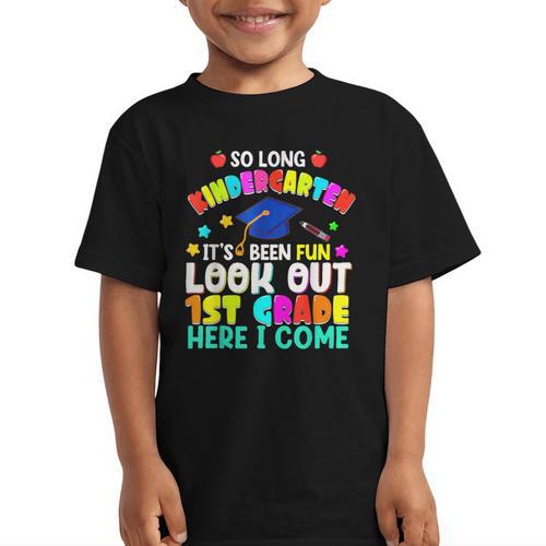 Back To School Look Out 1st Grade Here I Come For Kids Graphic Kid T-Shirt - Savourry