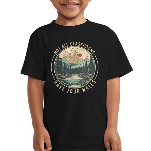Back To School Not All Classrooms Have Four Walls Camping Graphic Kid T-Shirt - Savourry