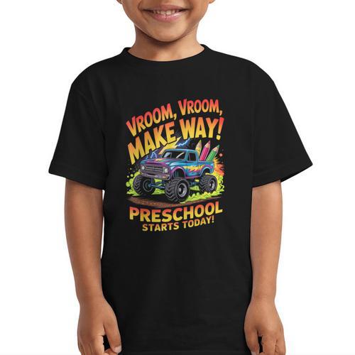 Back To School Preschool Pre-K Monster Truck First Day Boys Graphic Kid T-Shirt - Savourry