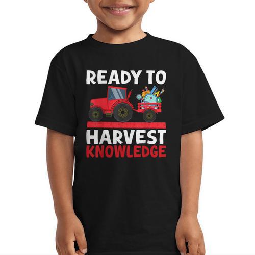 Back To School Tractor Farmer Boys First Day Of School Kids Graphic Kid T-Shirt - Savourry