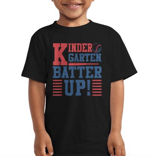 Baseball Kindergarten Back To School Kindergarten Batter Up Graphic Kid T-Shirt - Savourry