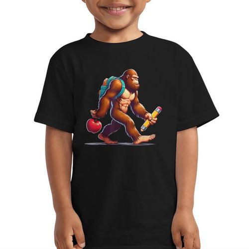 Bigfoot Lovers Pencil Back To School Kids Boys Girls Graphic Kid T-Shirt - Savourry