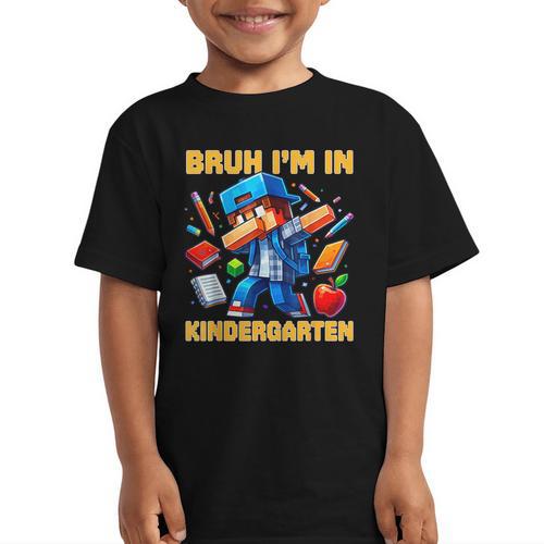 Bruh I'm In Kindergarten Boys Kids Gamer Back To School Graphic Kid T-Shirt - Savourry